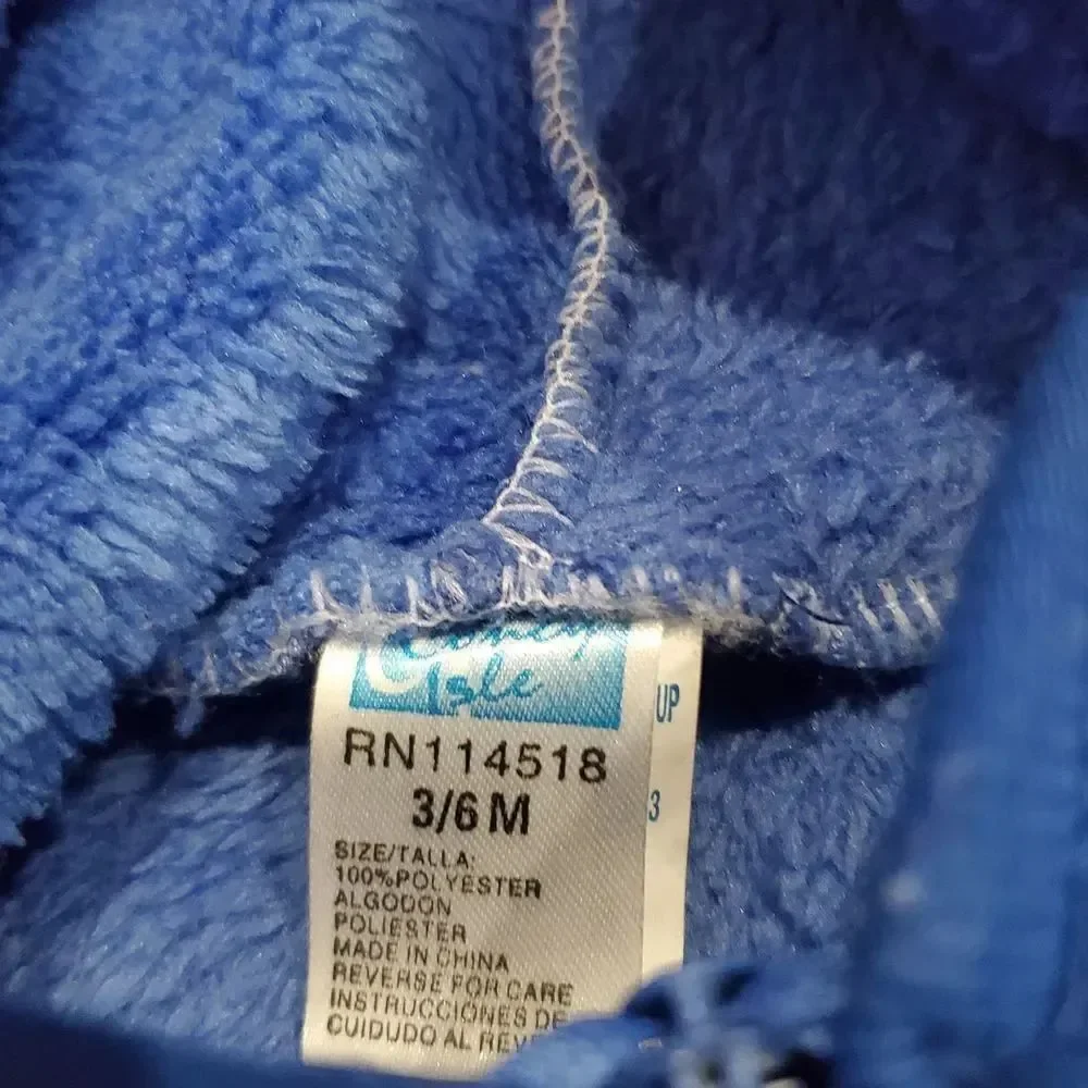Baby Carter's Hoodie Size 3-6M Blue All Star Hoodie Sweater